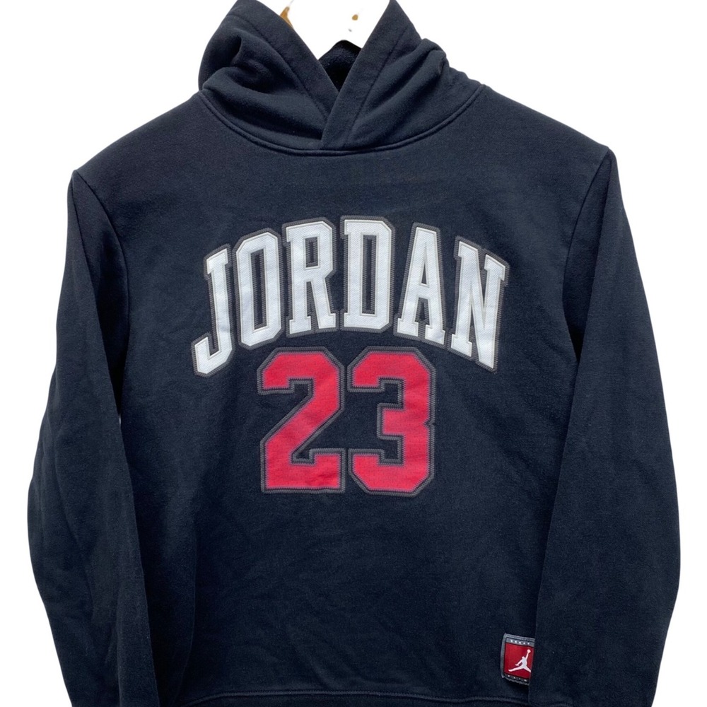 Jordan Hoodie Boys Large 12-13 Air Jordan Black Pullover 23 Graphic C479-023